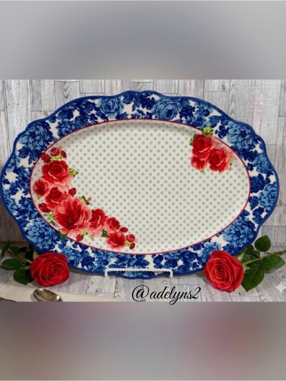 Rare! Only One! 🌺 New Pioneer Woman Frontier Rose Oval Platter